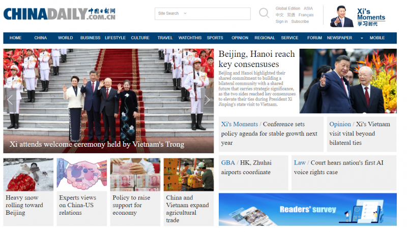 Báo chí Trung Quốc đưa tin đậm nét về chuyến thăm của Tổng Bí thư, Chủ tịch Tập Cận Bình  -0